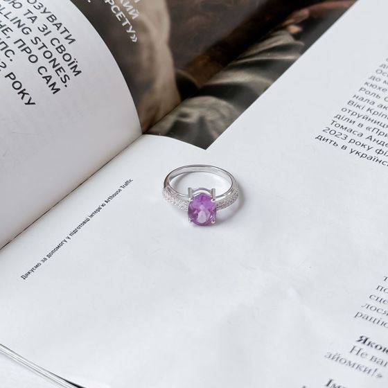 Серебряное кольцо с александритом 3.667ct