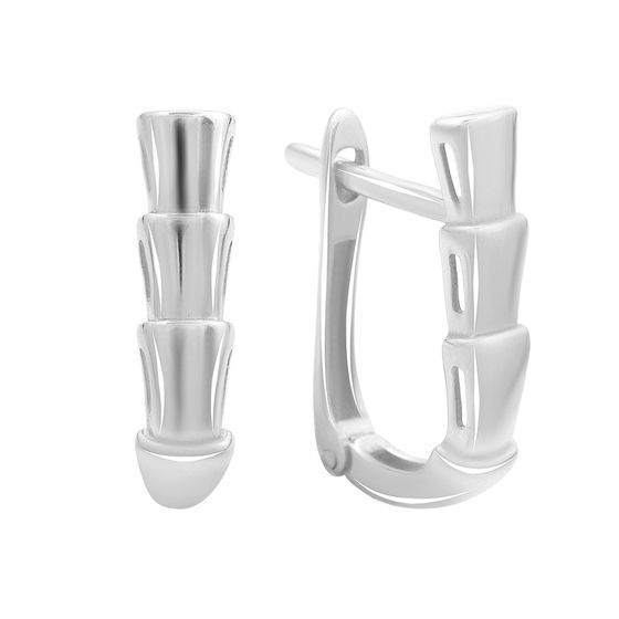 Silver earrings without stones