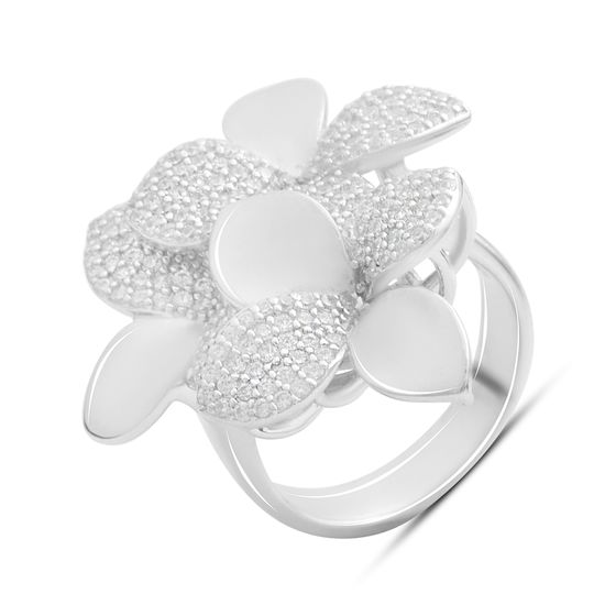 Silver Ring with Fianites