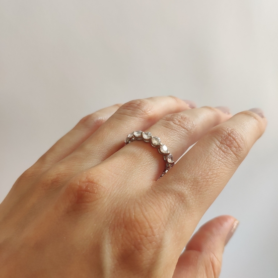Silver Ring with Fianites