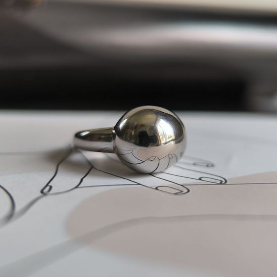 Silver ring without stones