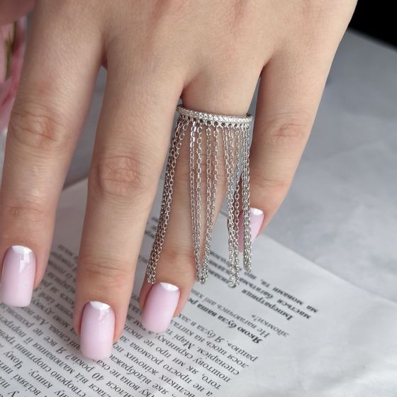Silver Ring with Fianites