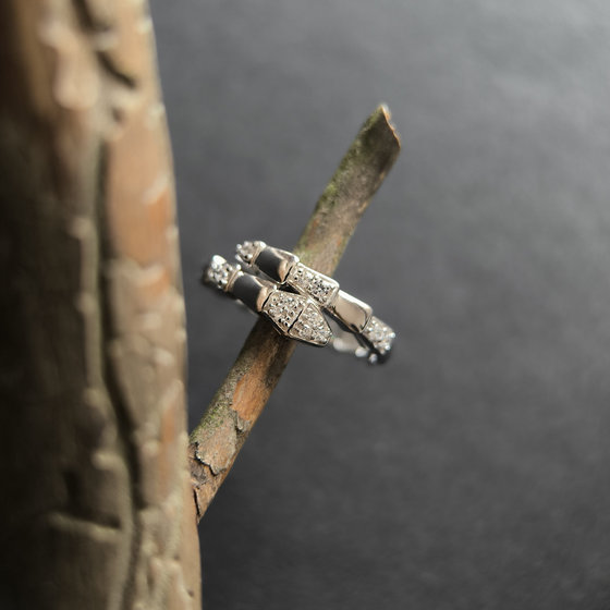 Silver ring with cubic zirconia