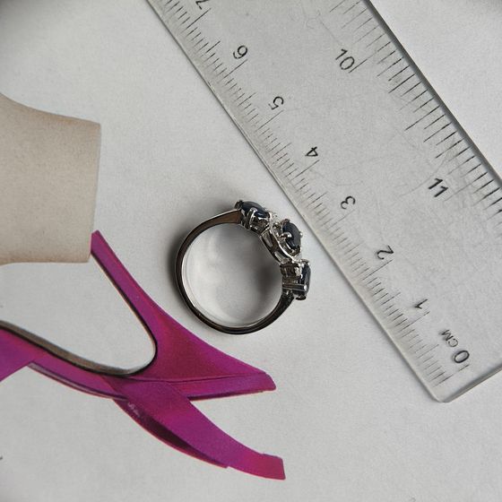 Срібна каблучка із сапфіром 1.775ct