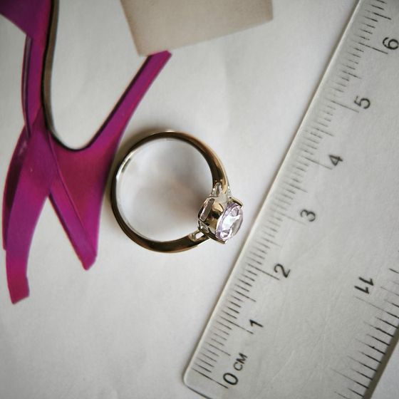 Серебряное кольцо с аметистом 1.025ct