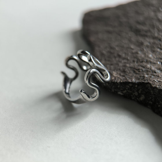Silver ring without stones