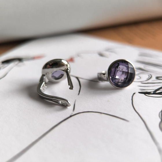 Срібні сережки з фіанітами