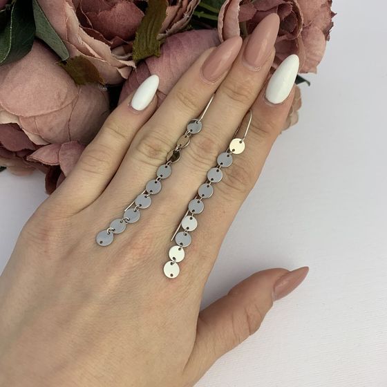 Срібні сережки без каменів