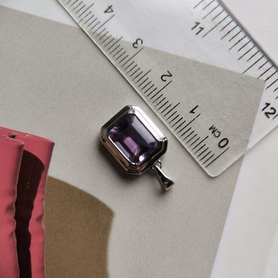 Серебряная подвеска с аметистом 2.9ct