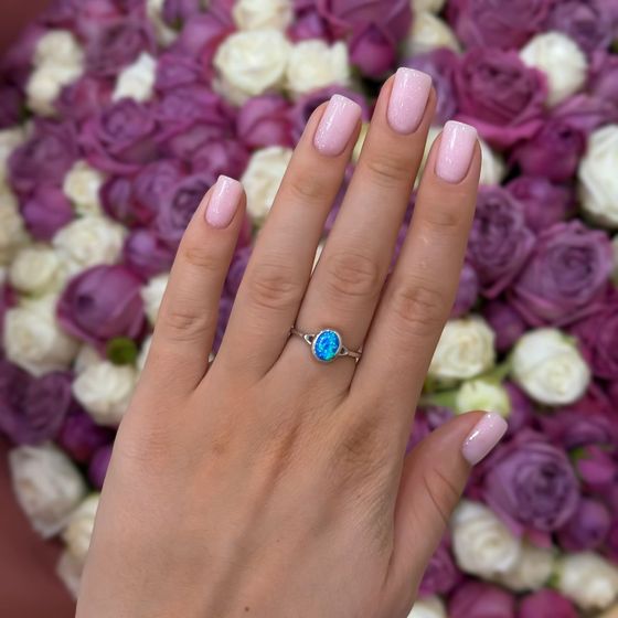 Срібна каблучка з опалом 0.467ct