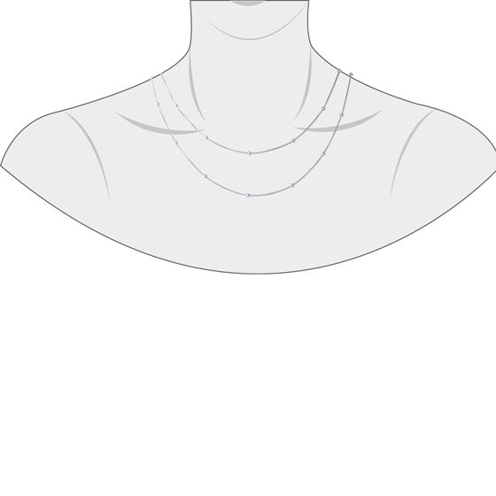 Silver necklace without stones