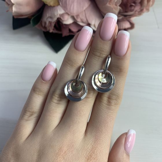 Silver earrings without stones