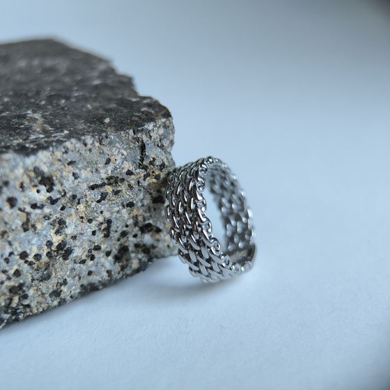 Silver ring without stones