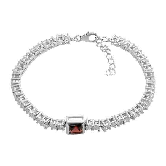 Срібний браслет з гранатом 10.017ct