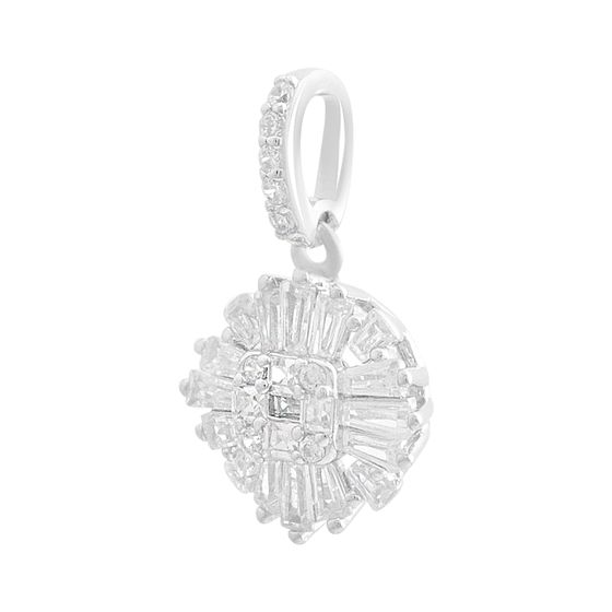Срібна підвіска з фіанітами