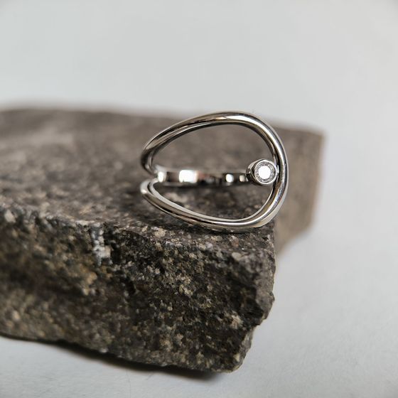 Silver Ring with Fianites