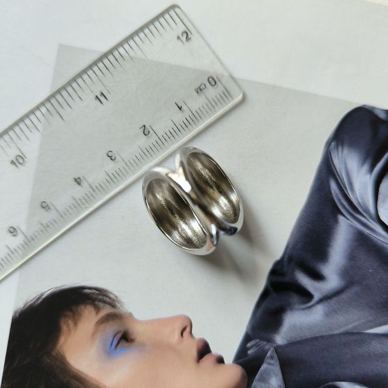 Silver ring without stones