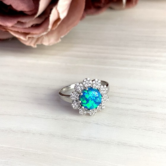 Срібна каблучка з опалом 0.925ct