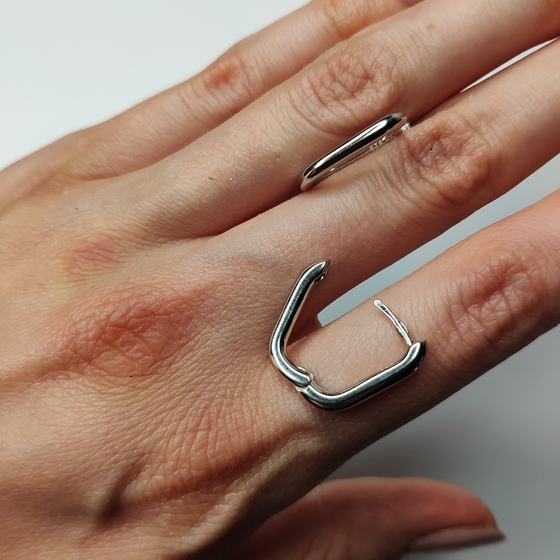 Серебряные серьги без камней