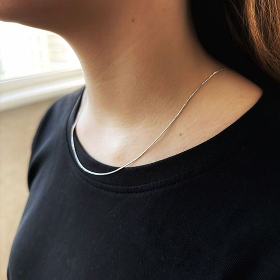 Срібний ланцюжок без каменів