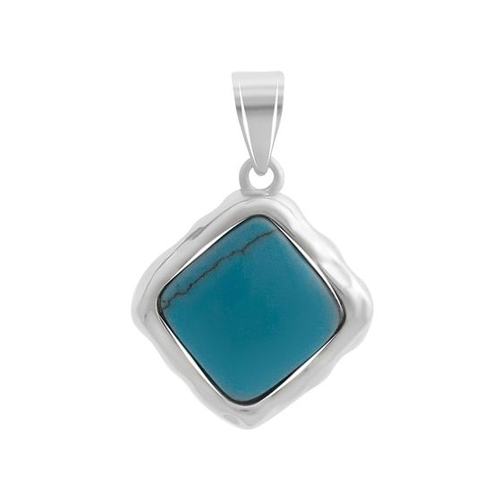 Silver pendant with turquoise