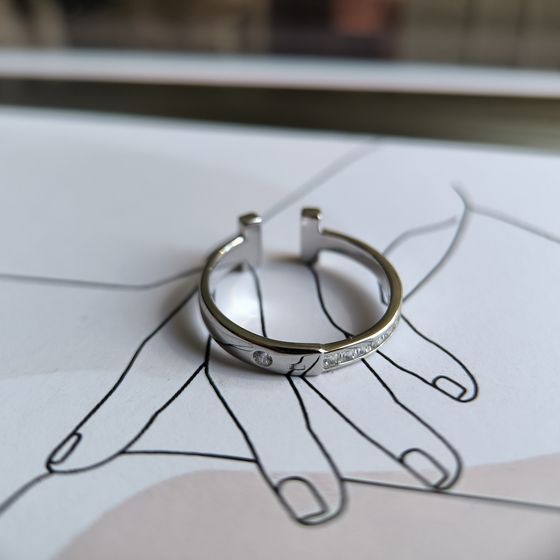 Серебряное кольцо с фианитами