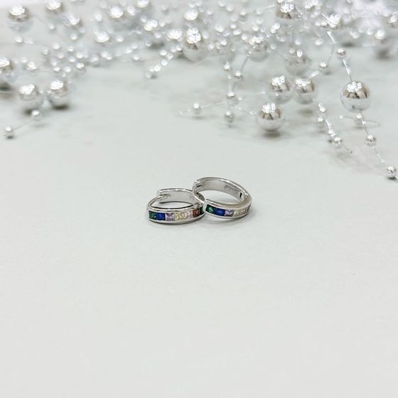 Серебряные серьги с фианитами