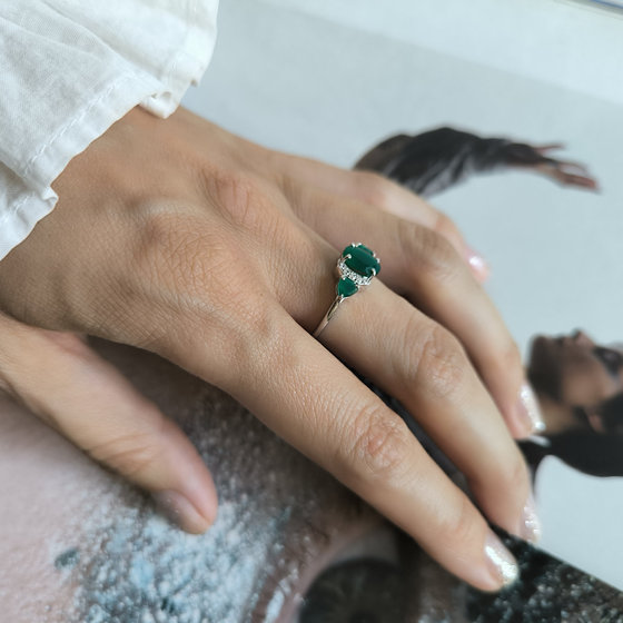 Серебряное кольцо с агатом 1.7ct