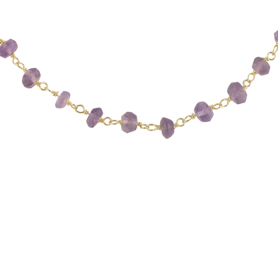 Срібне кольє з аметистом 10,05 карат