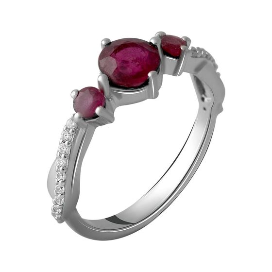 Серебряное кольцо с рубином 1.97ct