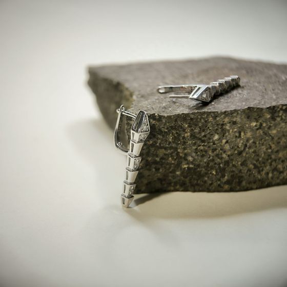 Silver Earrings with Fianites