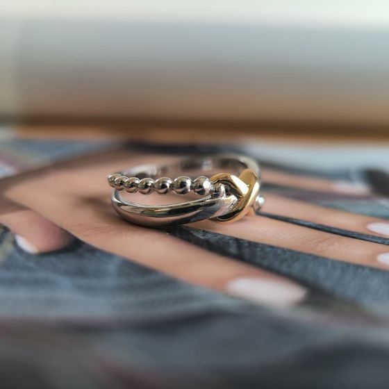 Silver ring without stones