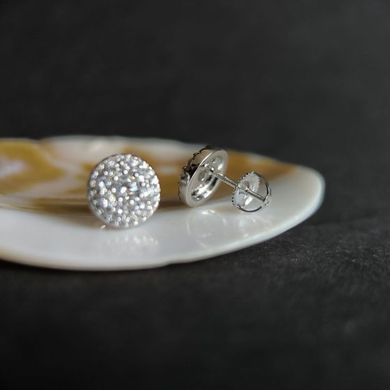 Срібні сережки з фіанітами