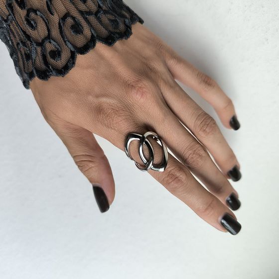 Silver ring without stones