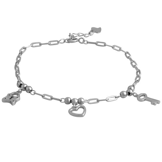 Silver bracelet with phianites