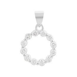 Silver pendant with cubic zirconia