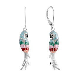 Silver earrings with yemallu