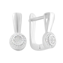 Silver Earrings with Fianites