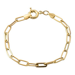 Gold bracelet with 0.48ct fianites