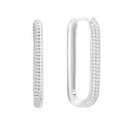 Silver Earrings with Fianites