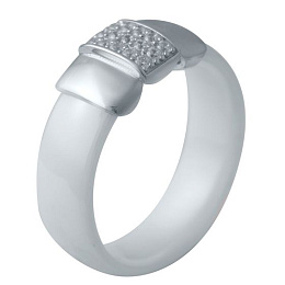 Silver ring with ceramics