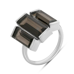 Silver ring with rauchtopaz (smoky quartz) 7.201ct