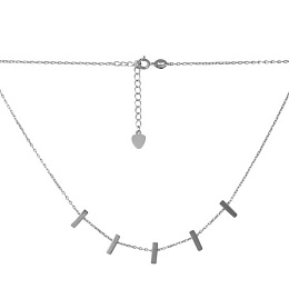 Silver necklace without stones