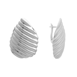 Silver earrings without stones