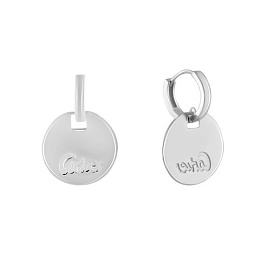 Silver earrings without stones