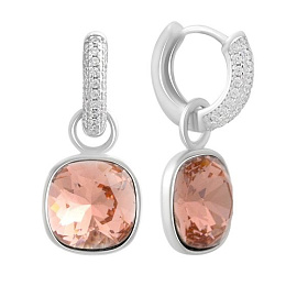 Срібні сережки з фіанітами