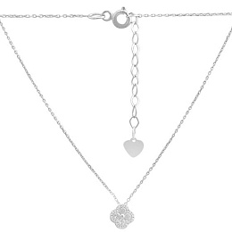 Silver necklace with phianites