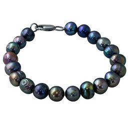 Срібний браслет з перлами