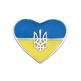 Срібна брошка з емаллю