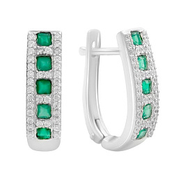 Silver earrings with agate 1.31ct